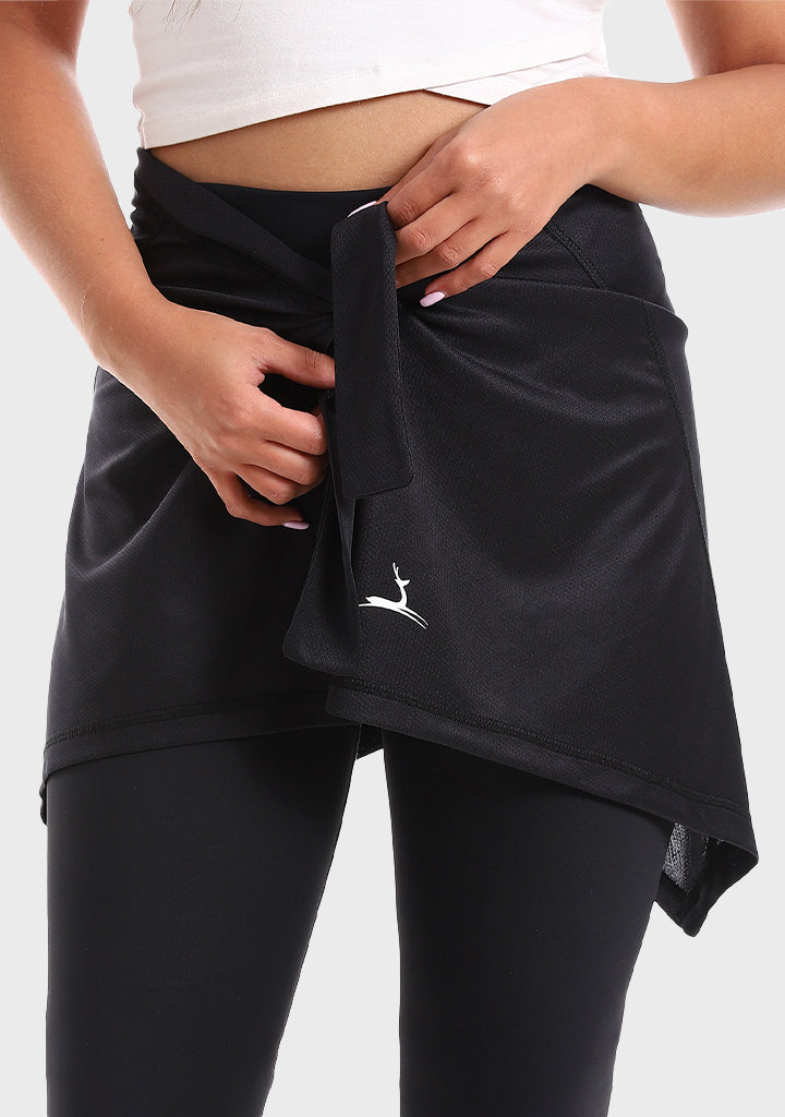 Hardened Wrap up skirt black