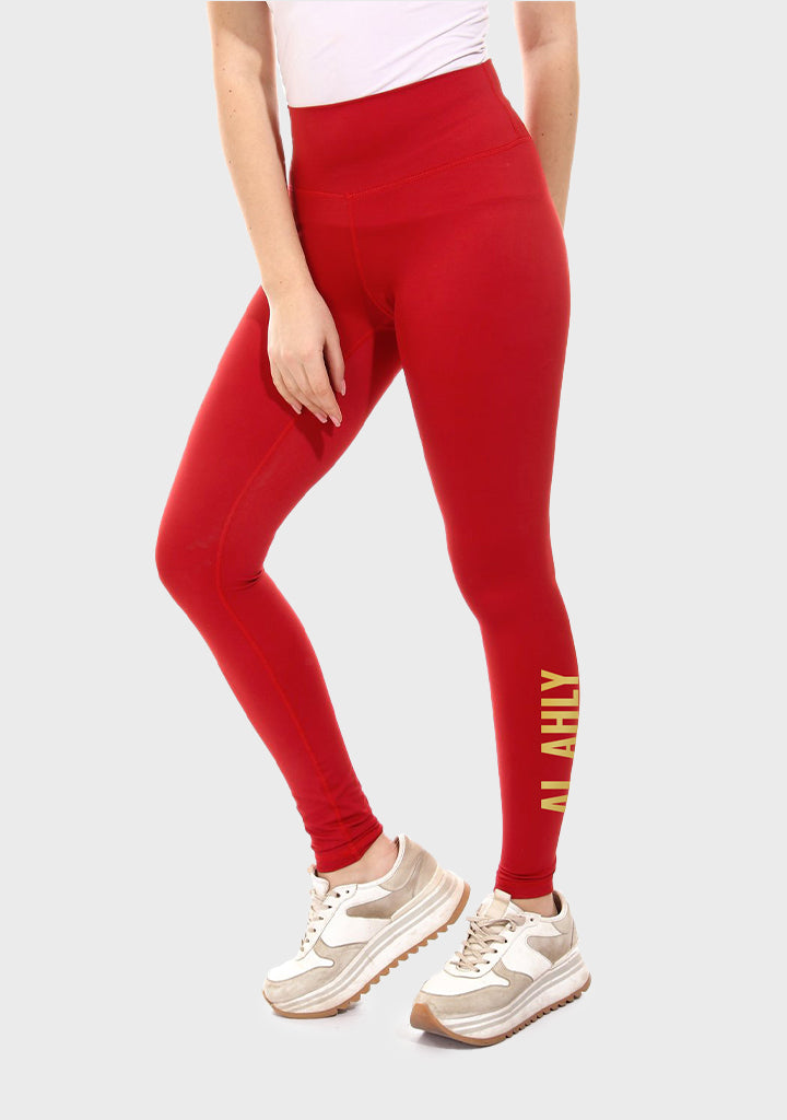 Al-Ahly Plain Sportive Stretch legging Red