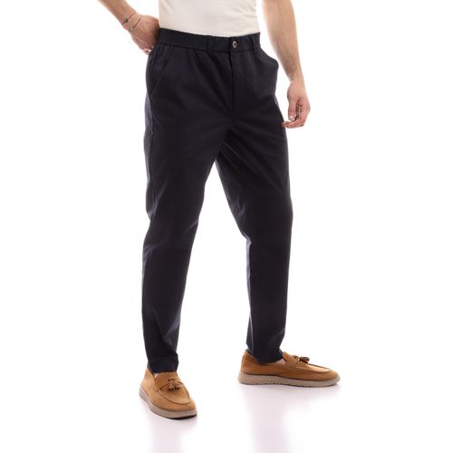 Regular Fit Gabardine Pants - Navy