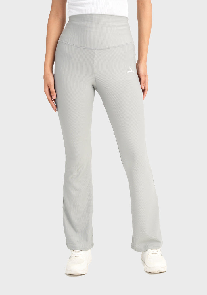 High Waist Ribbed Flare Pants