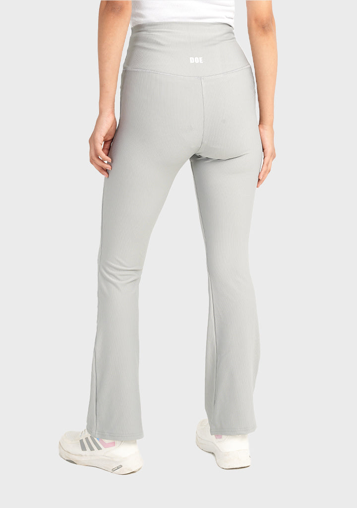 High Waist Ribbed Flare Pants