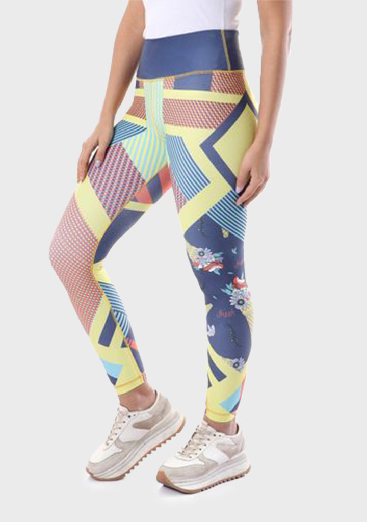 Set Of Doe Sports Legging And T-shirt - Abstract Pattern