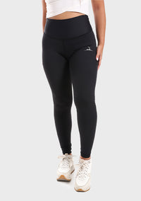 Plain Sportive stretch leggings-Black