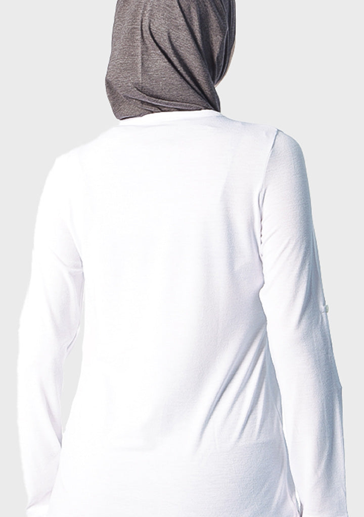 Women Henley Shirt Long Or 3/4 Sleeve