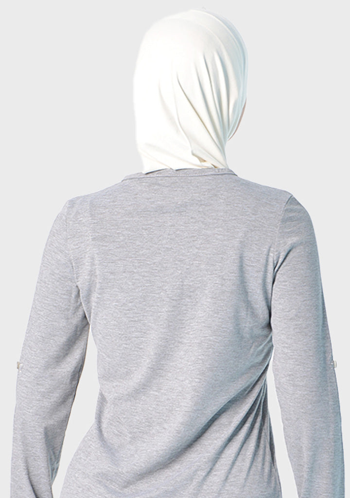 Women Henley Shirt Long Or 3/4 Sleeve