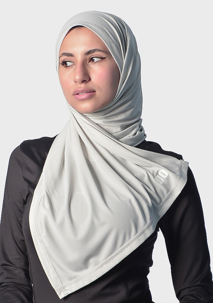 Doe dri-fit sports hijab scarf - Light Grey