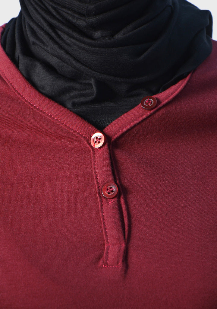 Women Henley Shirt Long Or 3/4 Sleeve