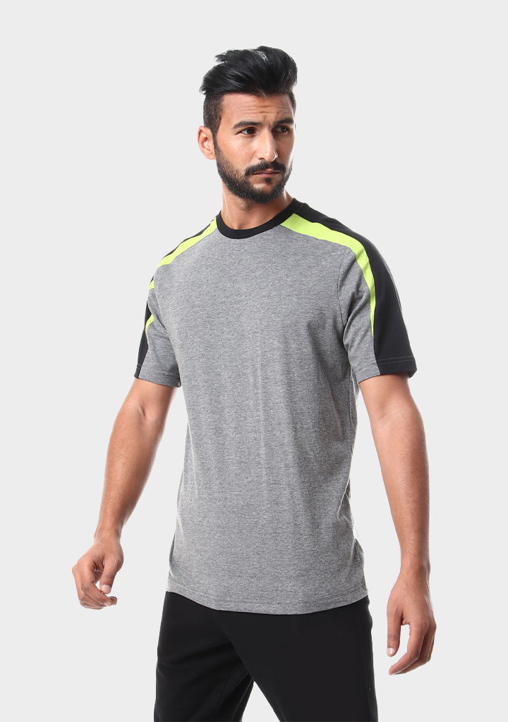 Generic round neck shirt grey/mint green