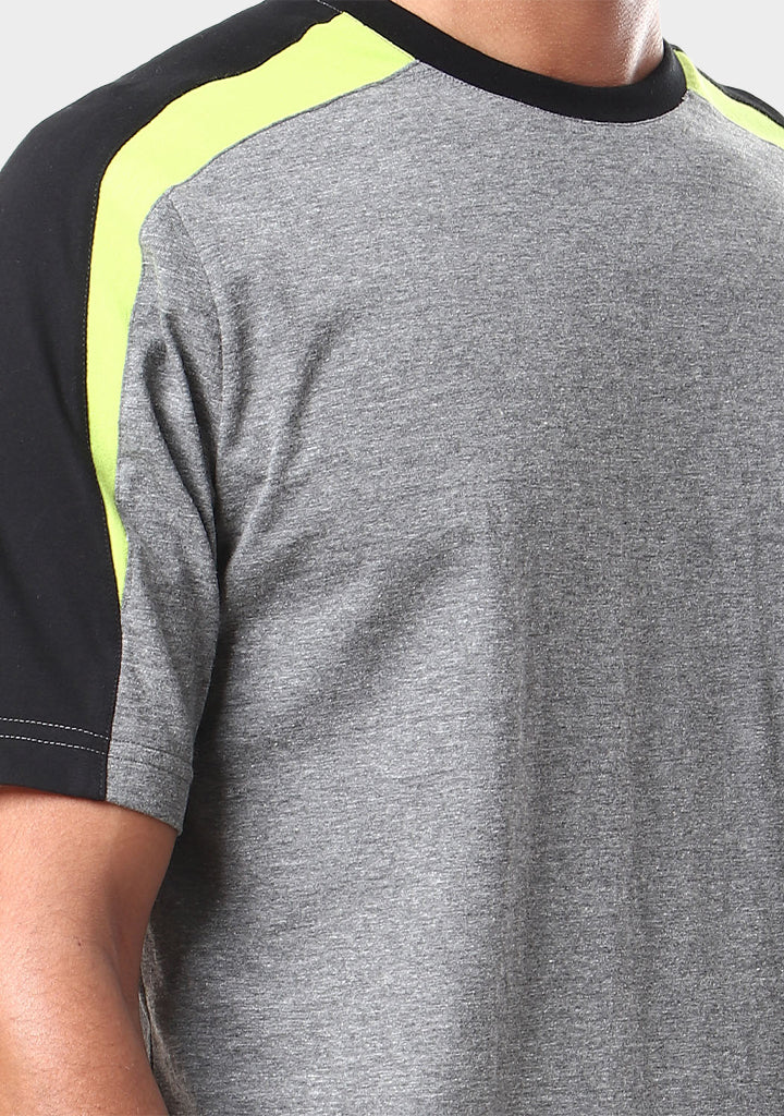 Generic round neck shirt grey/mint green