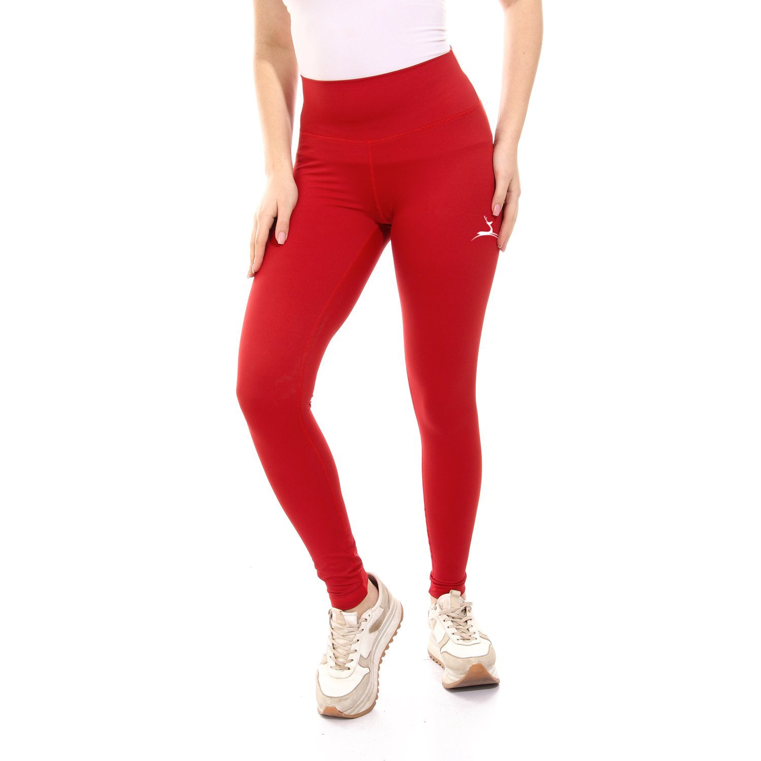 Plain red shop leggings