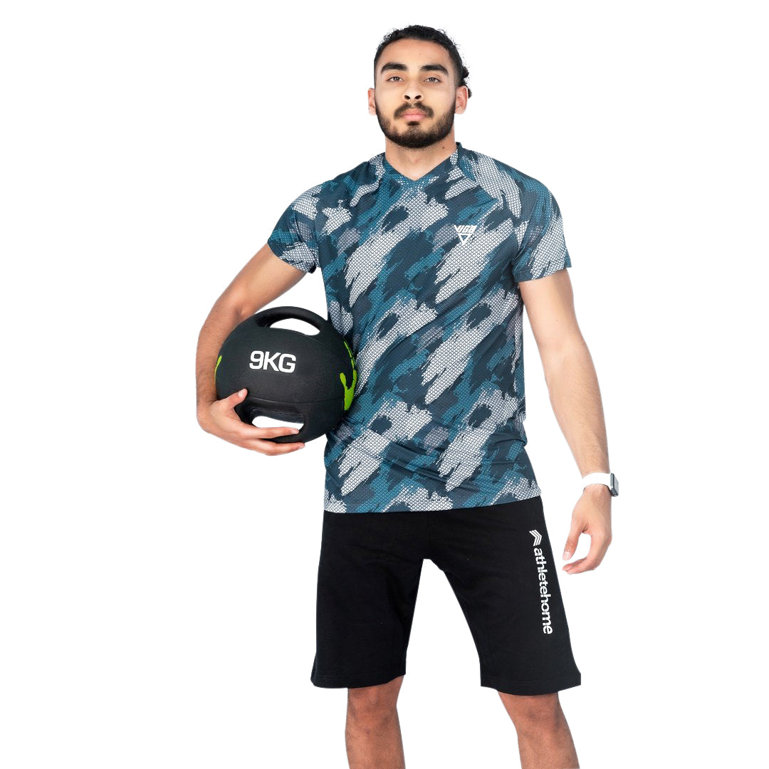 Viga performance full print Dri-fit T-shirt- Blue - Champsland