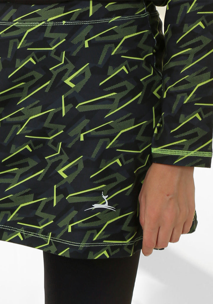 Dry fit printed skirt - Black