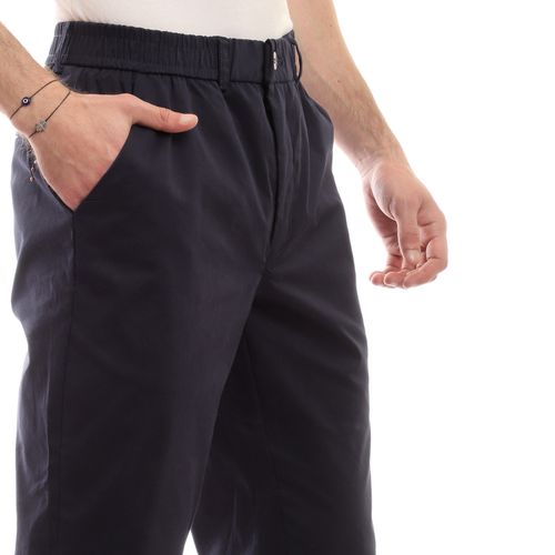 Regular Fit Gabardine Pants - Navy