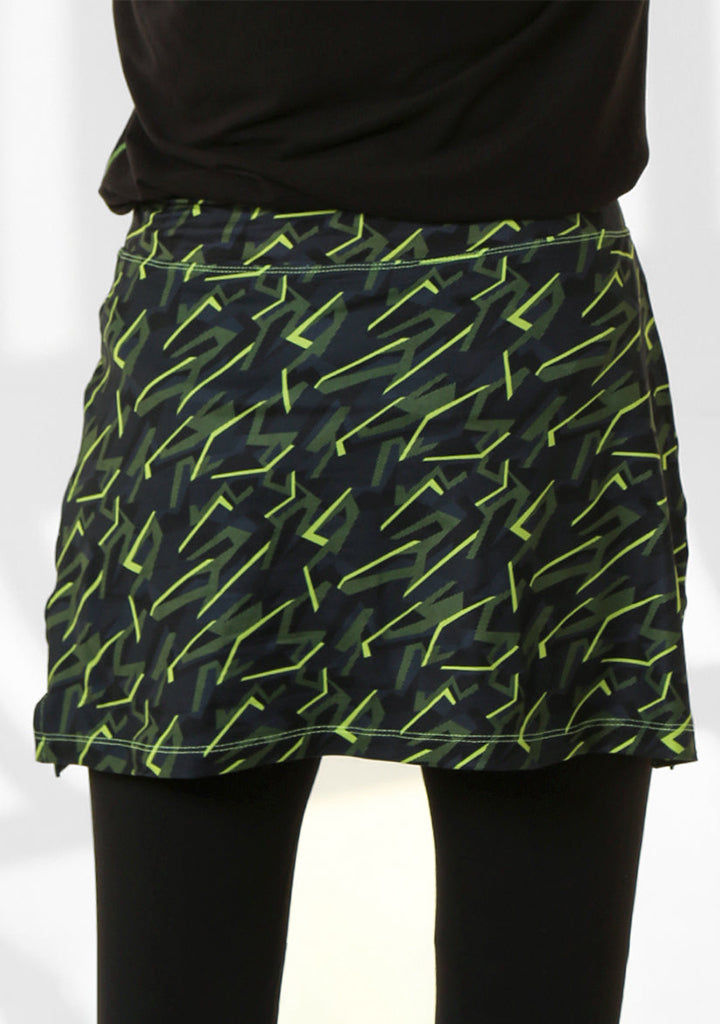 Dry fit printed skirt - Black