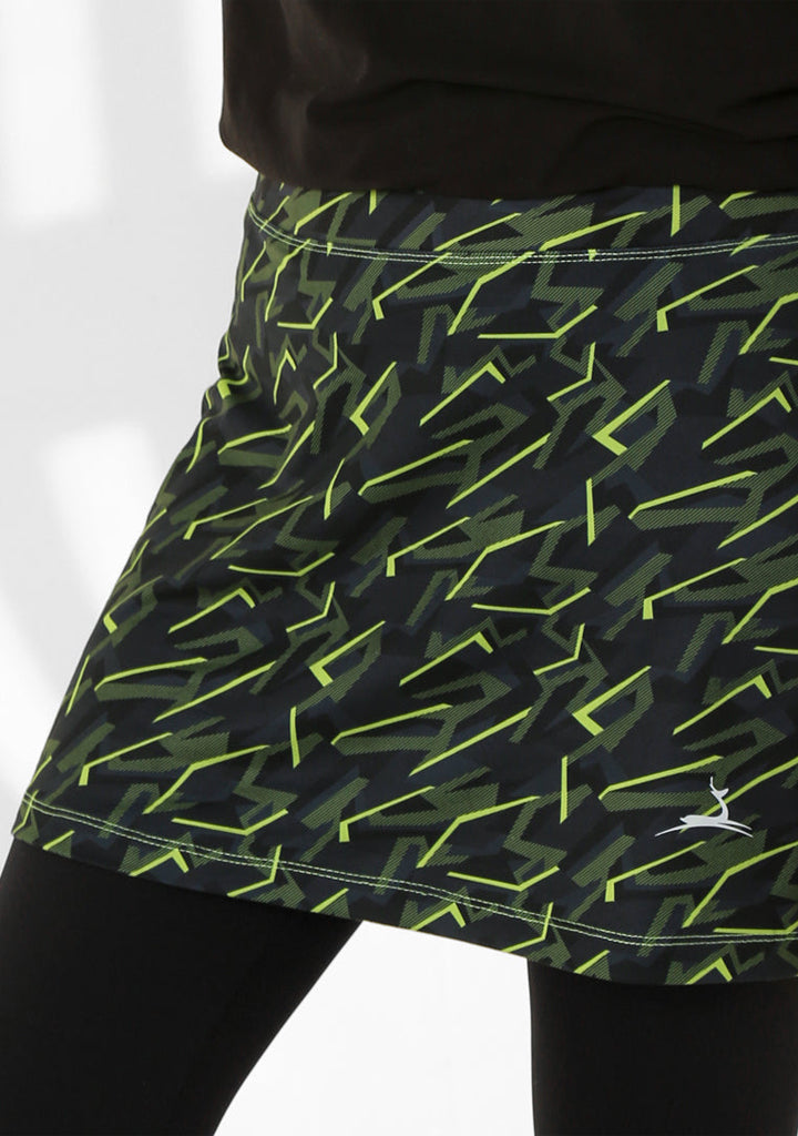 Dry fit printed skirt - Black