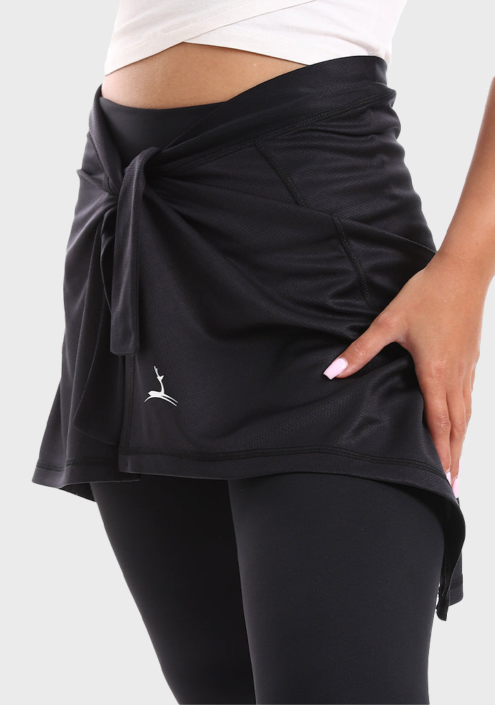 Hardened Wrap up skirt black