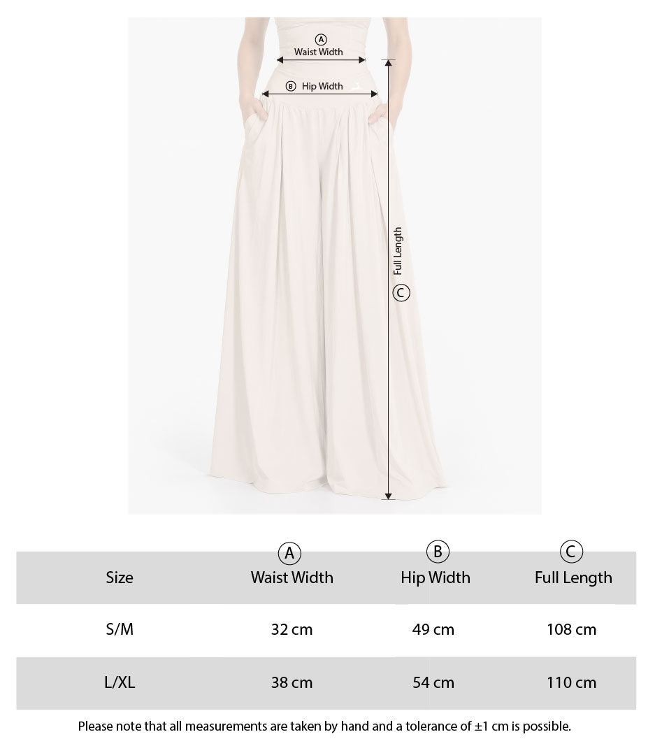 Doe Butterfly Leg Pants size chart