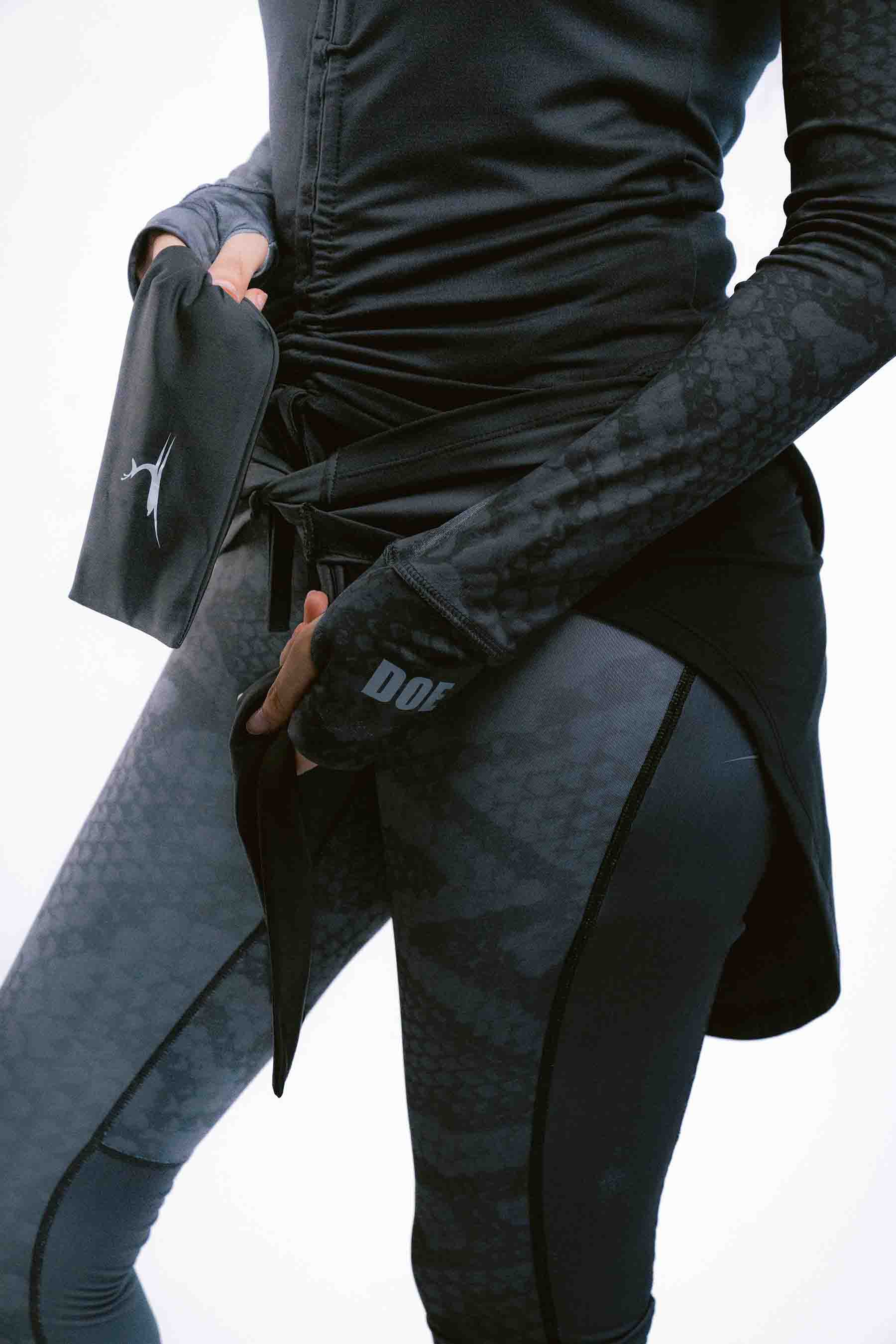 Doe Wrap up hooded skirt