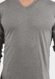 V-Neck Heather Grey Basic Tee