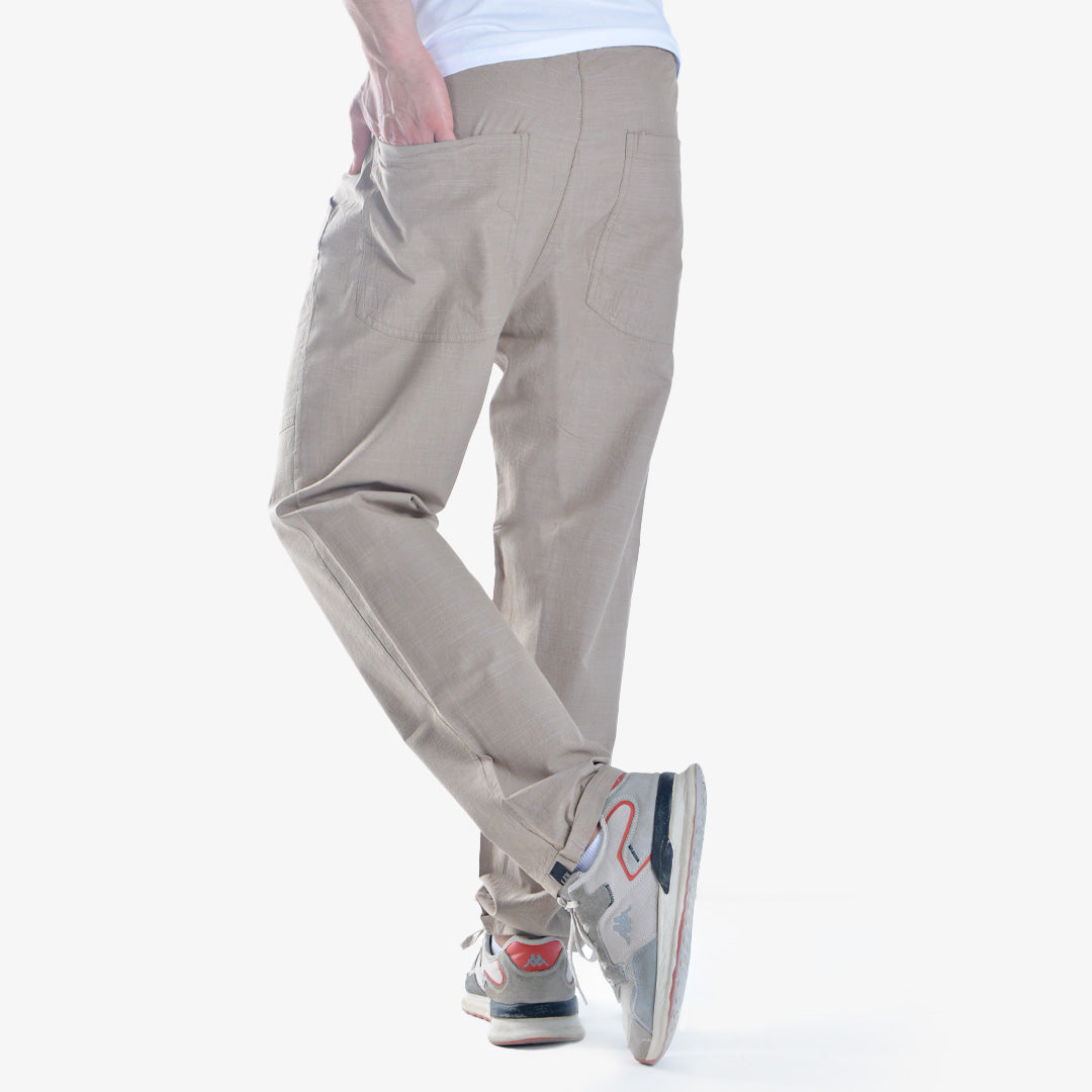 Basic regular fit linen pants