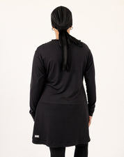 Black Doe Modest Flow Top — back view