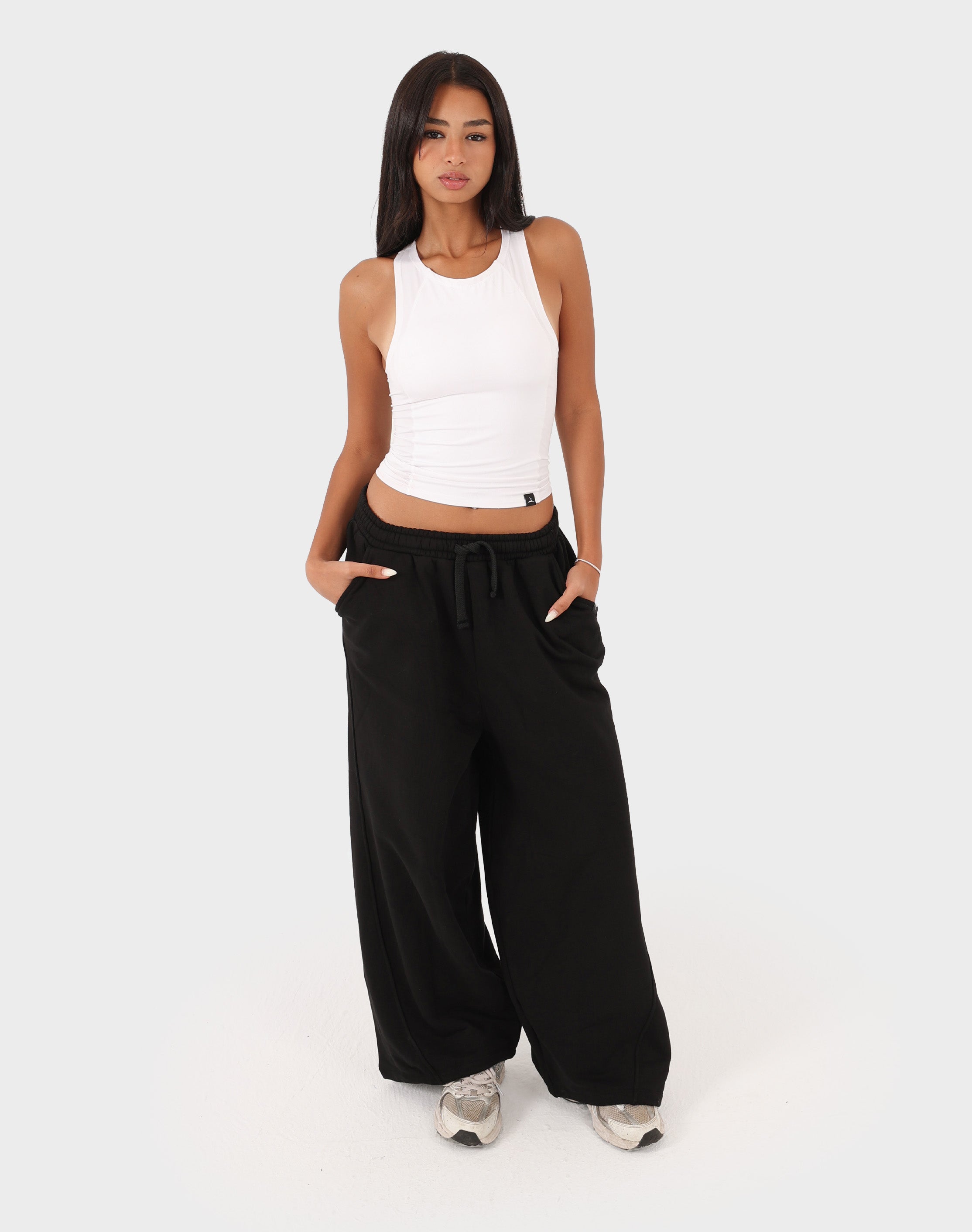 Black Doe Cloud Fit Pants — oversized balloon-fit lounge pants
