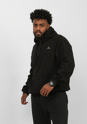 Doe Oversized Fleeced Hoodie - Black