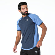 Double face Performance t-shirt - Aqua Blue