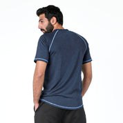 Double face Performance t-shirt - Aqua Blue