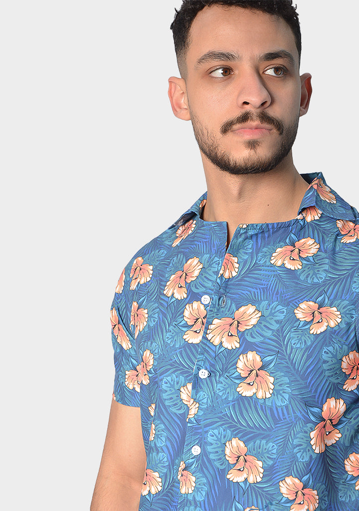 Orange Bloom summer shirt