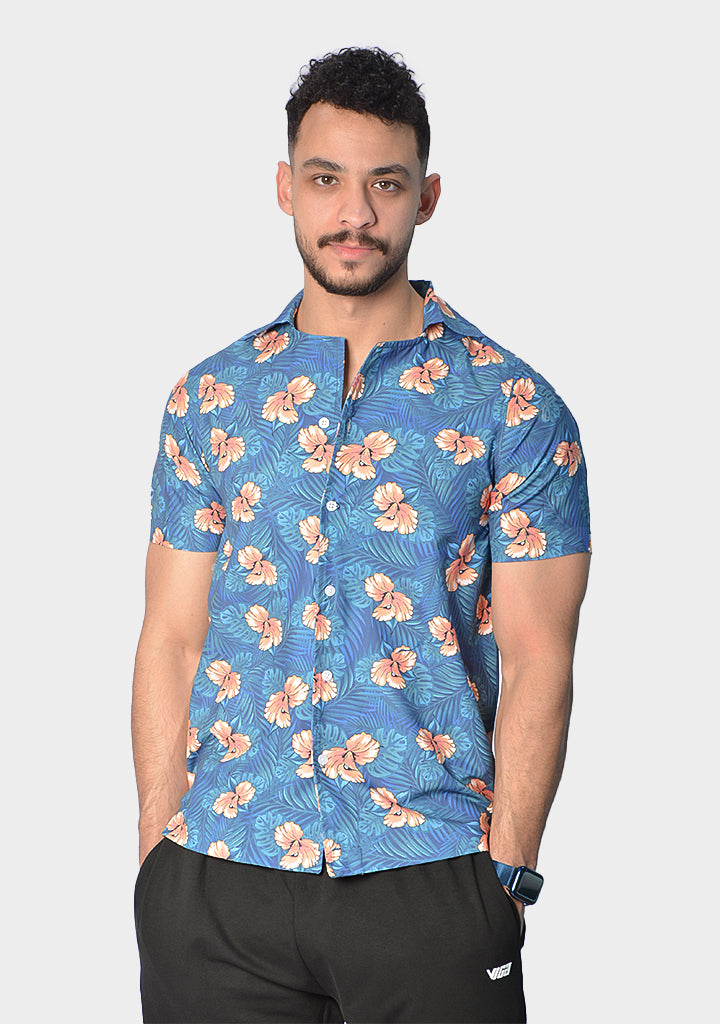 Orange Bloom summer shirt
