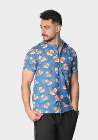 Orange Bloom summer shirt
