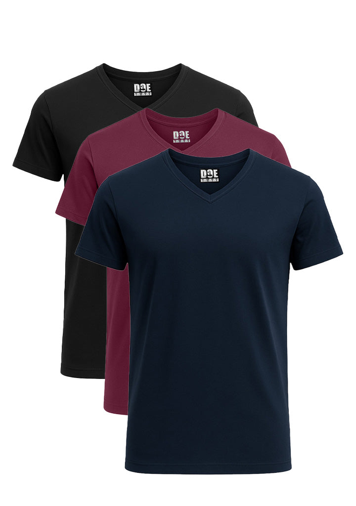 Bundle of 3 Doe basic v-neck Regular T-shirt