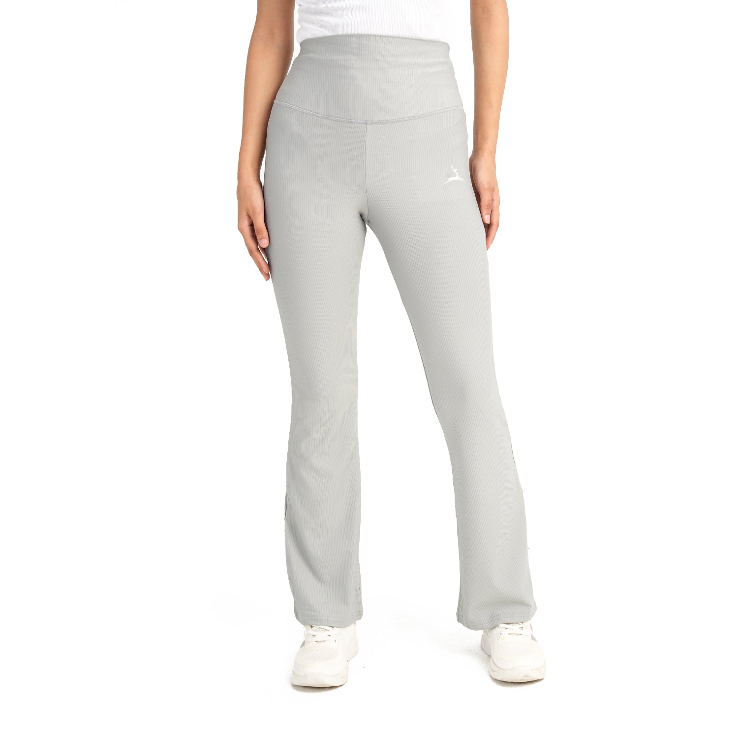 High Waist Ribbed Flare  Pants