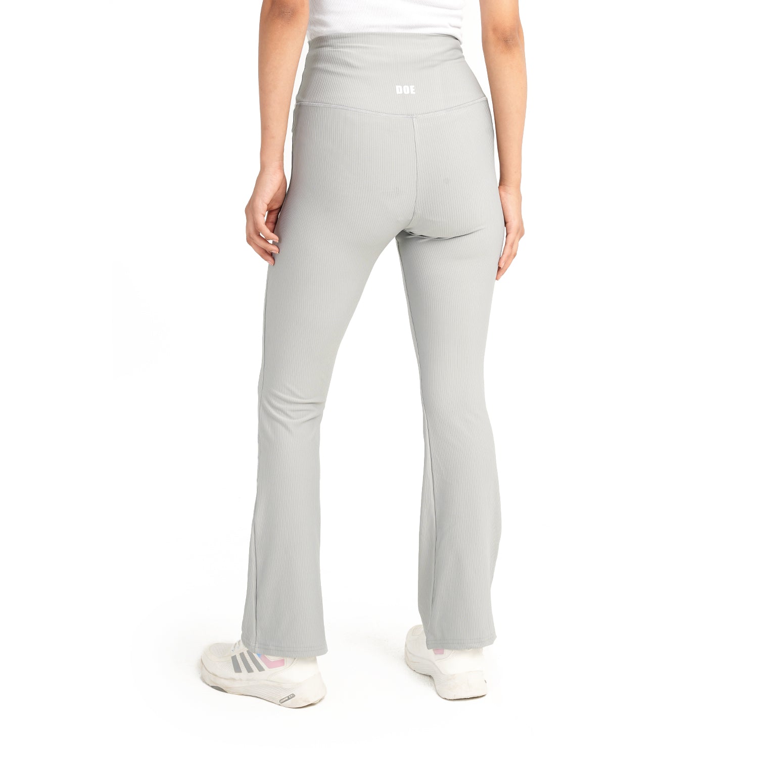 High Waist Ribbed Flare  Pants