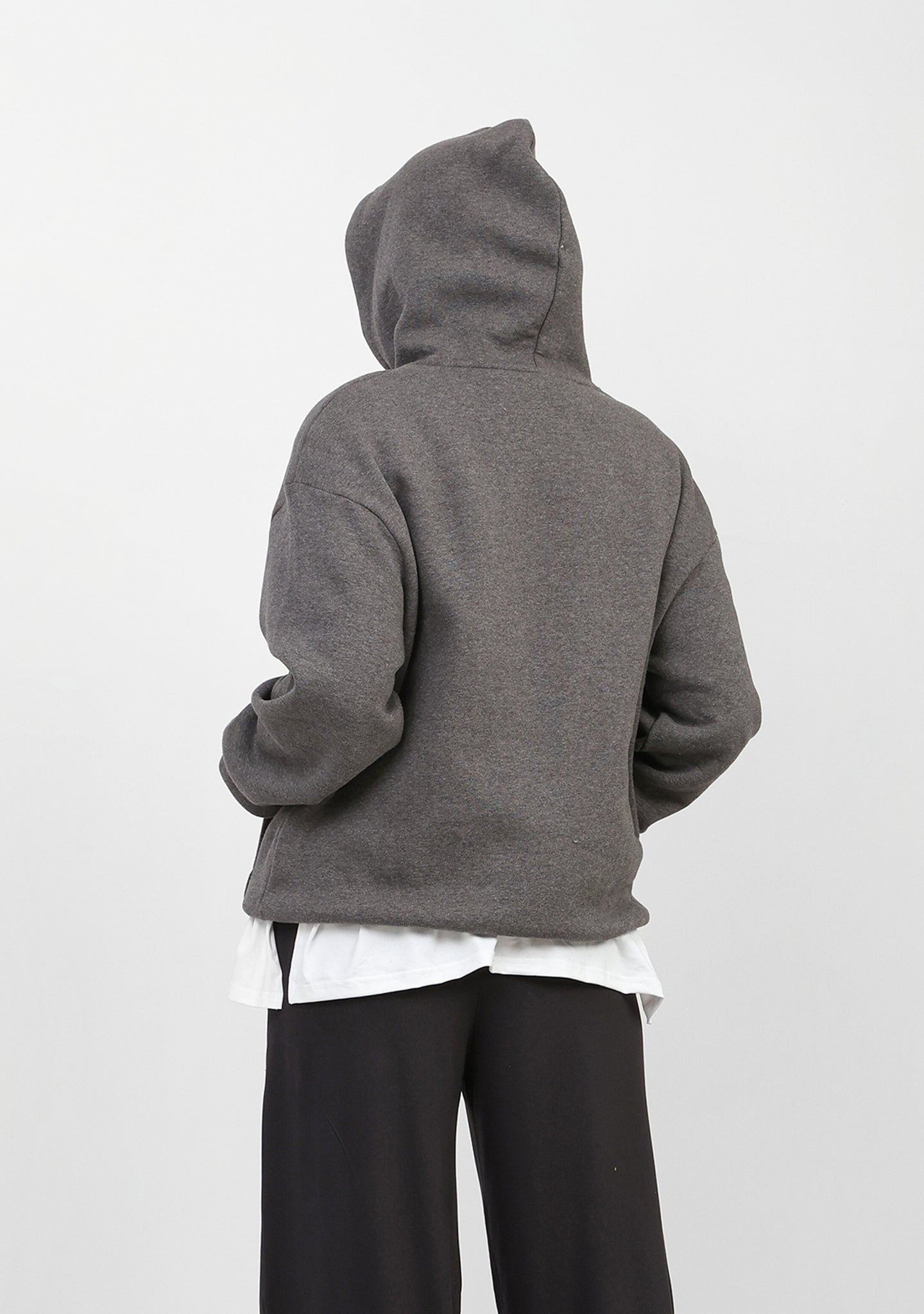 Doe Oversized Fleeced Hoodie - Charcoal