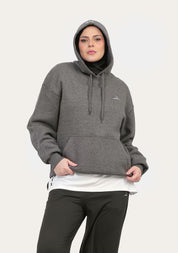Doe Oversized Fleeced Hoodie - Charcoal