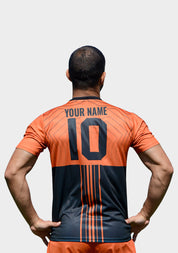 Viga black and orange soccer jersey ( add your name )