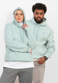 Doe Oversized Fleeced Hoodie - Mint Green