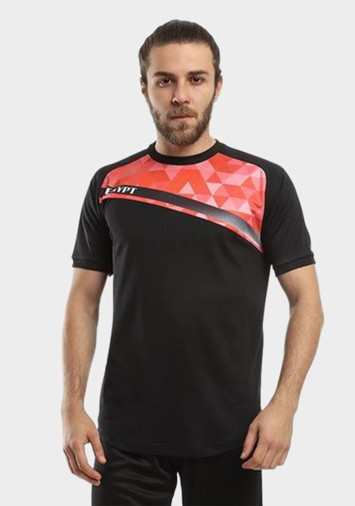 Men Digital Printed Football Cheering Egypt T-shirt