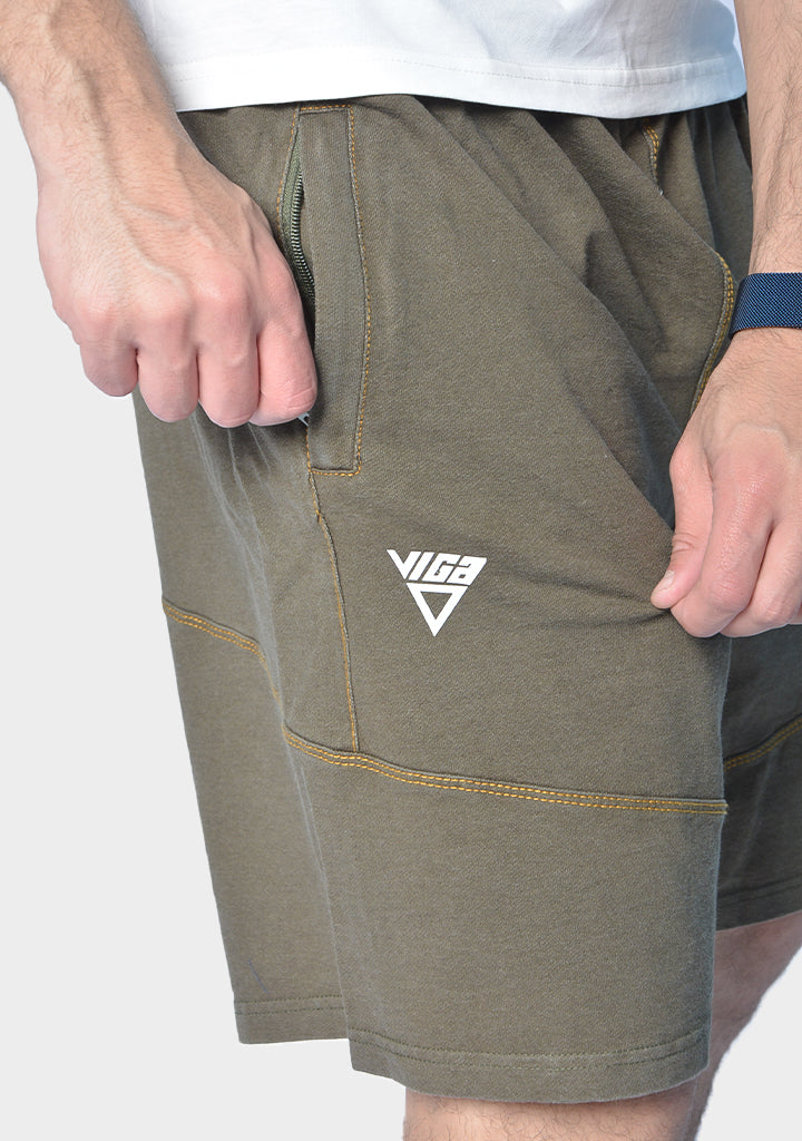 Viga Men Dyed Solid Sweat Shorts