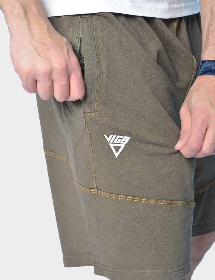 Viga Men Dyed Solid Sweat Shorts