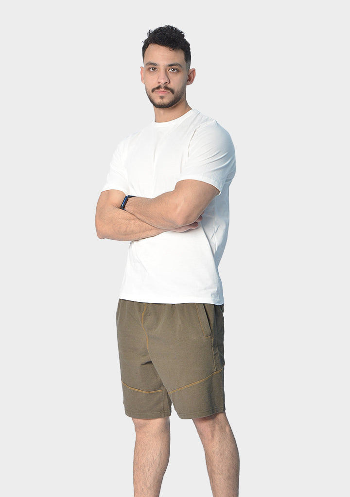 Viga Men Dyed Solid Sweat Shorts