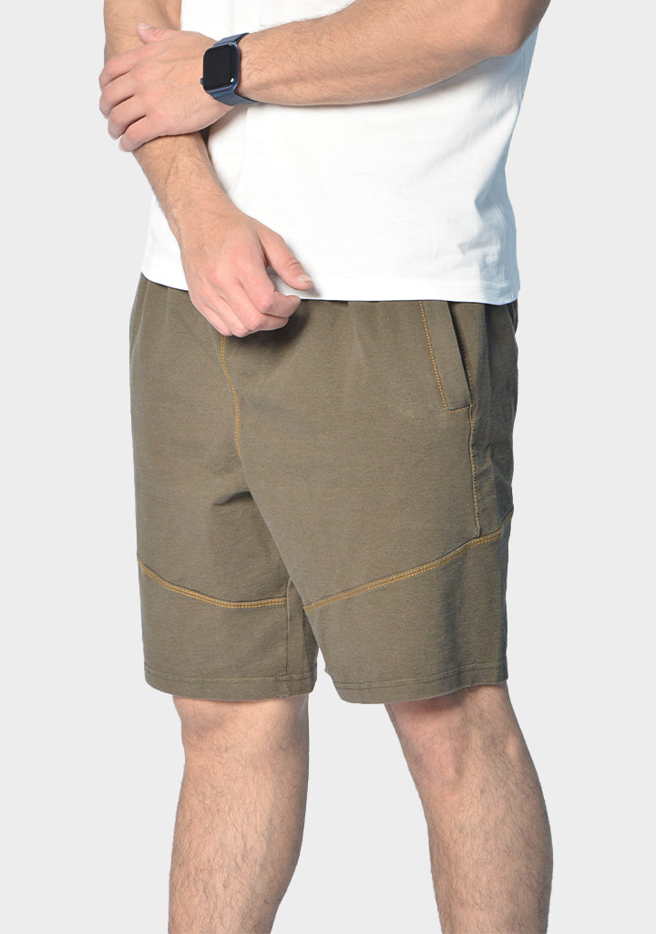 Viga Men Dyed Solid Sweat Shorts