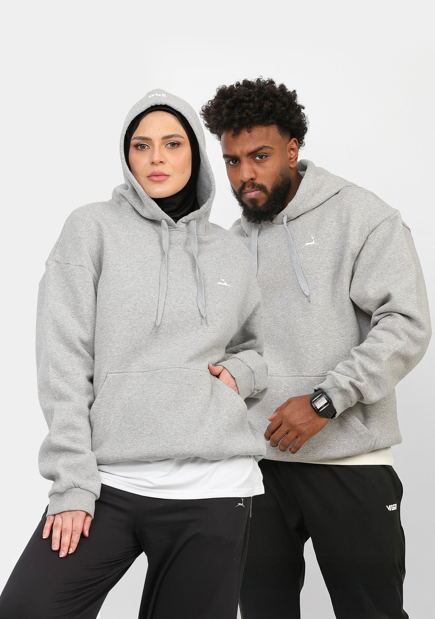 Doe Oversized Fleeced Hoodie - Grey