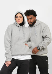 Doe Oversized Fleeced Hoodie - Grey