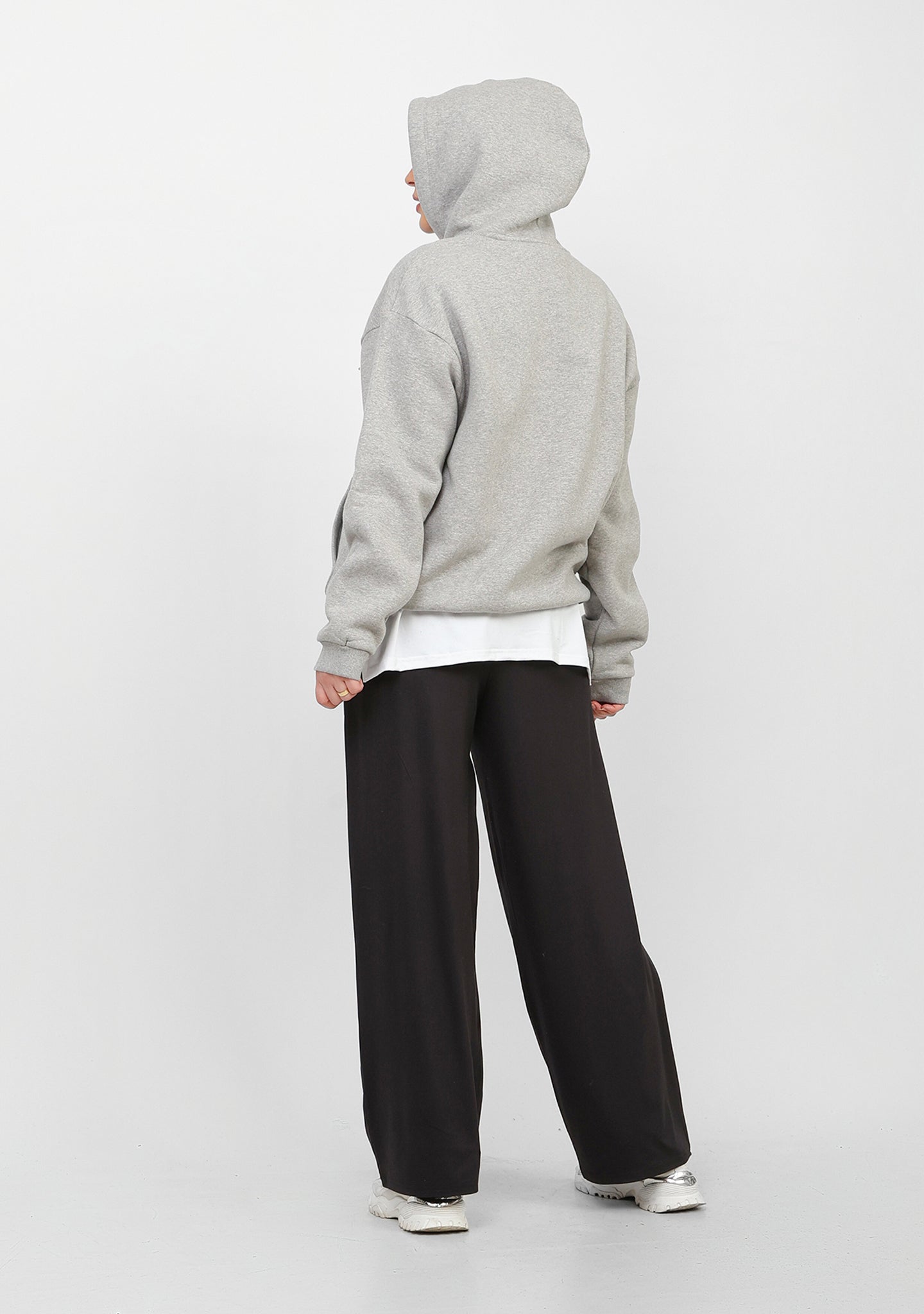 Doe Oversized Fleeced Hoodie - Grey