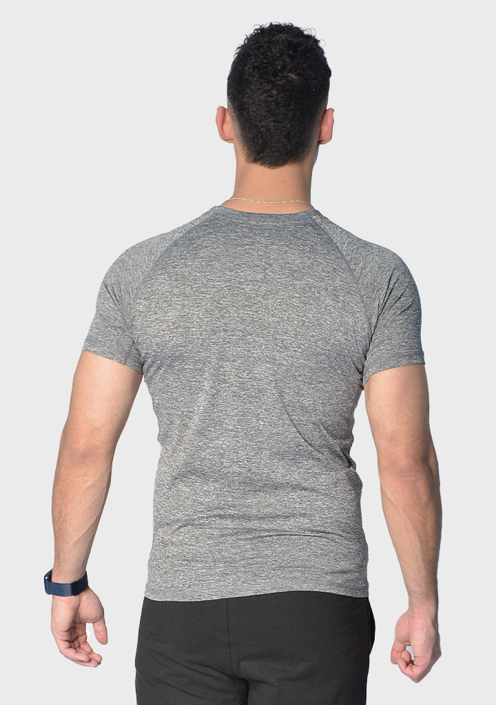 Viga Slim fit men sportive training shirt - Dark grey