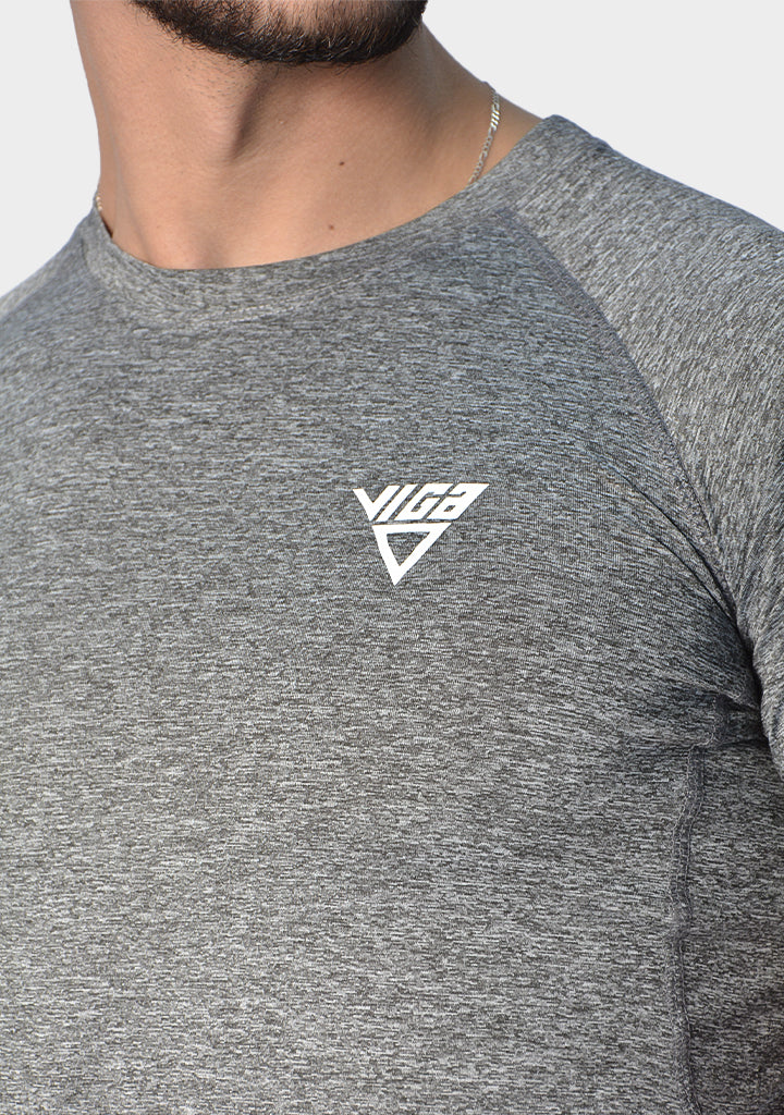 Viga Slim fit men sportive training shirt - Dark grey