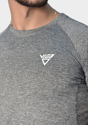 Viga Slim fit men sportive training shirt - Dark grey